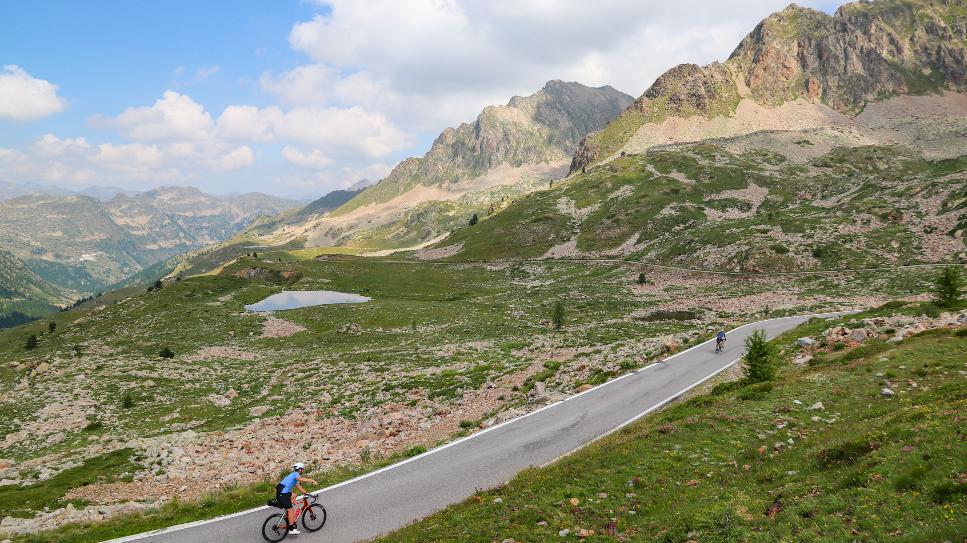 Der Col de la Lombarde, Grenze zwischen Frankreich und Italien.
