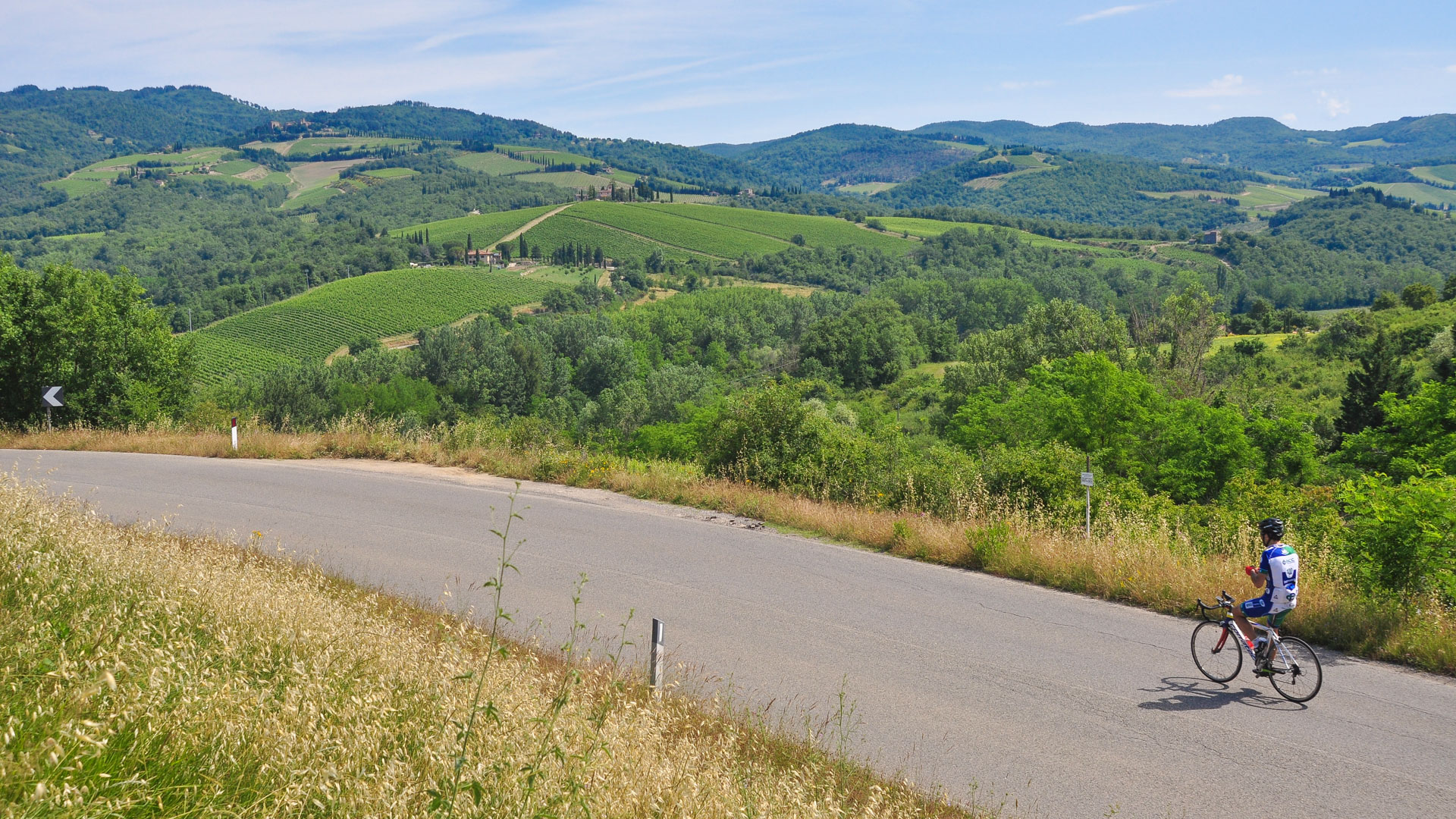 Verschnaufen nach einem weiteren knackigen Anstieg im Chianti