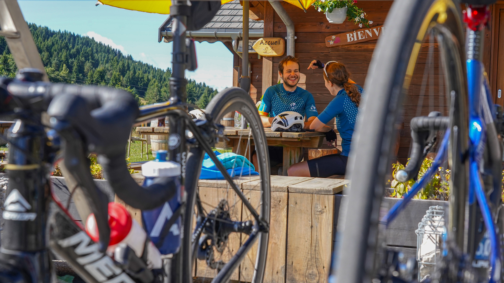 Eine wohlverdiente Pause entlang der Strecke.
