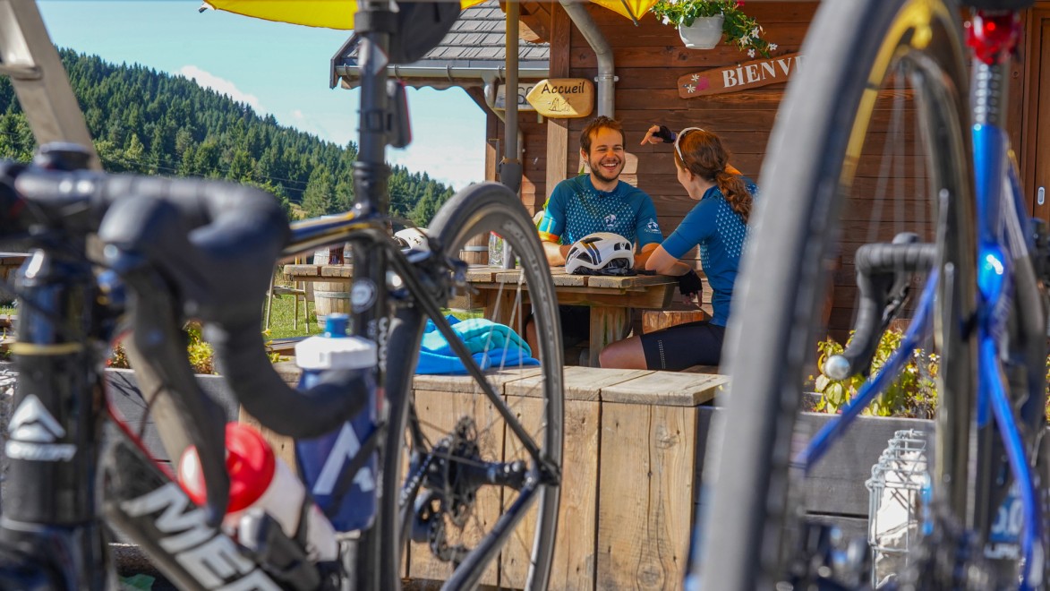 Eine wohlverdiente Pause entlang der Strecke.
