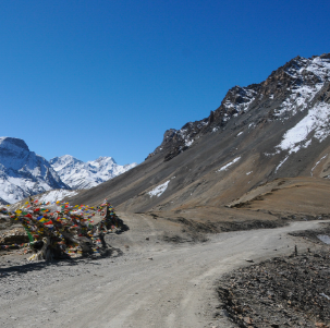 Bergstraße in Indien im Zanskar, ideal für Gravelbikes