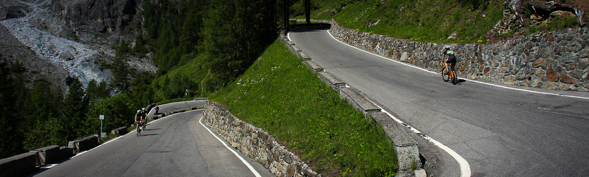 im Anstieg zum Stilfser Joch mit dem Rennrad